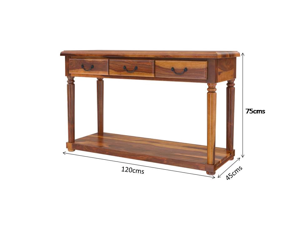 Bolt solid wood console table