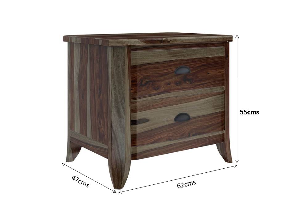 romeo solid wood bedside table