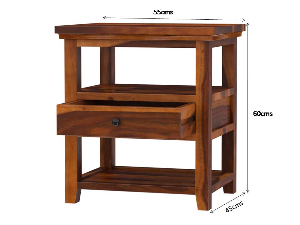 tectona solid wood bedside table