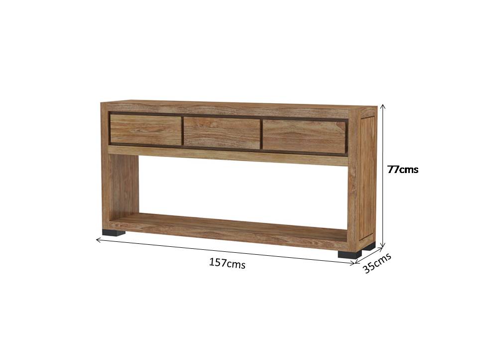rani solid wood console table