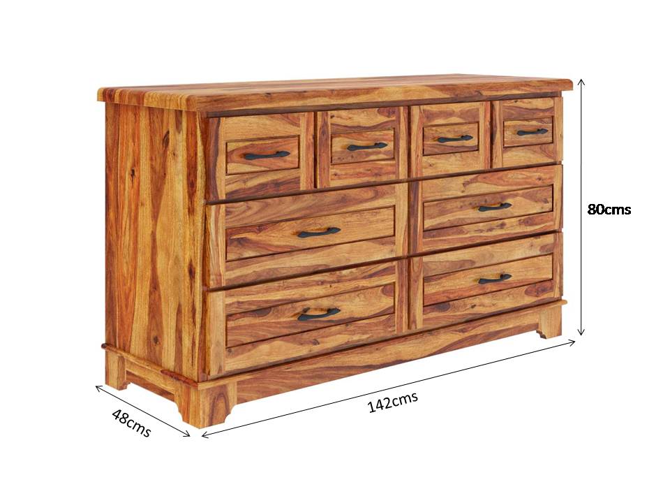 olton solid wood dressing table in natural finish