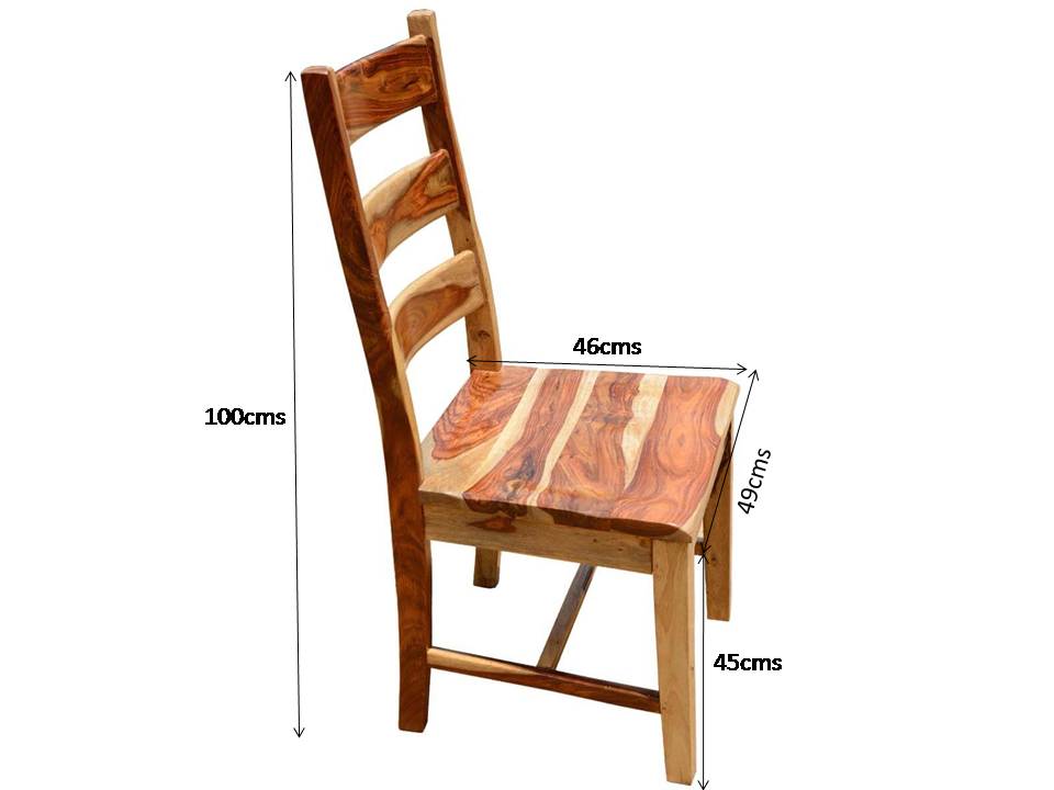 amber solid wood dining chair in natural finish