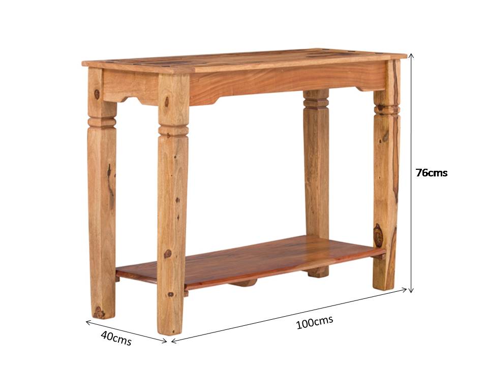 alara solid wood console table
