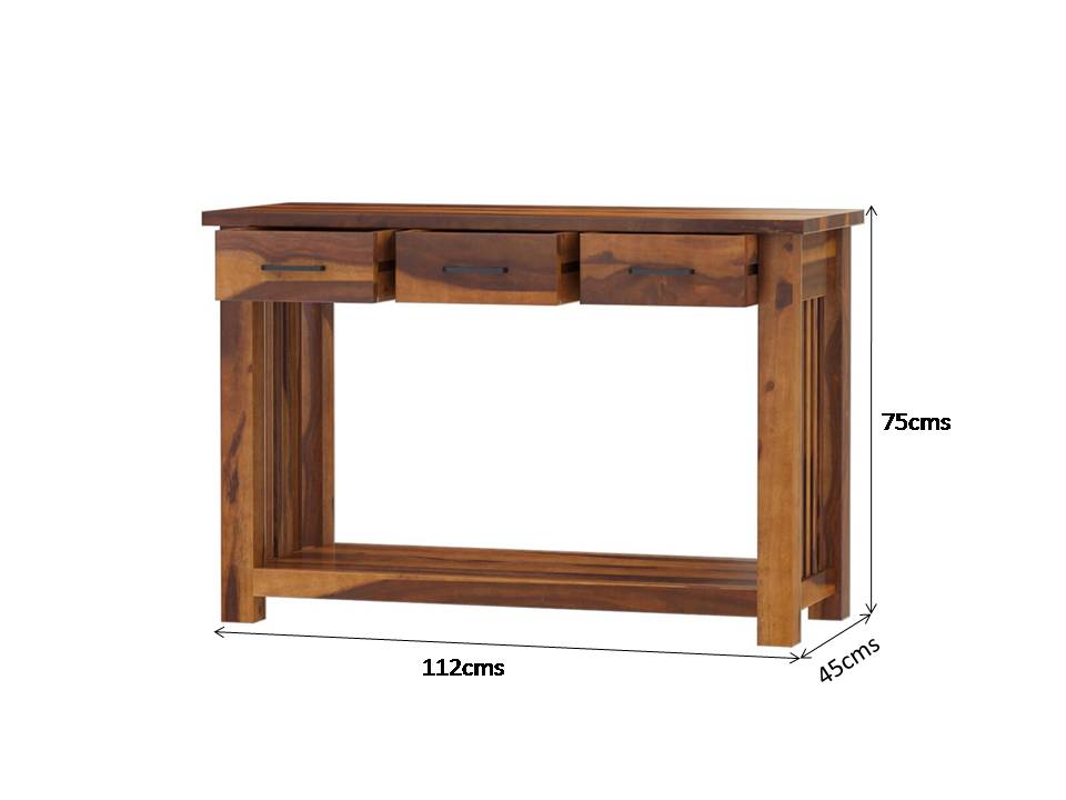 clover solid wood console table