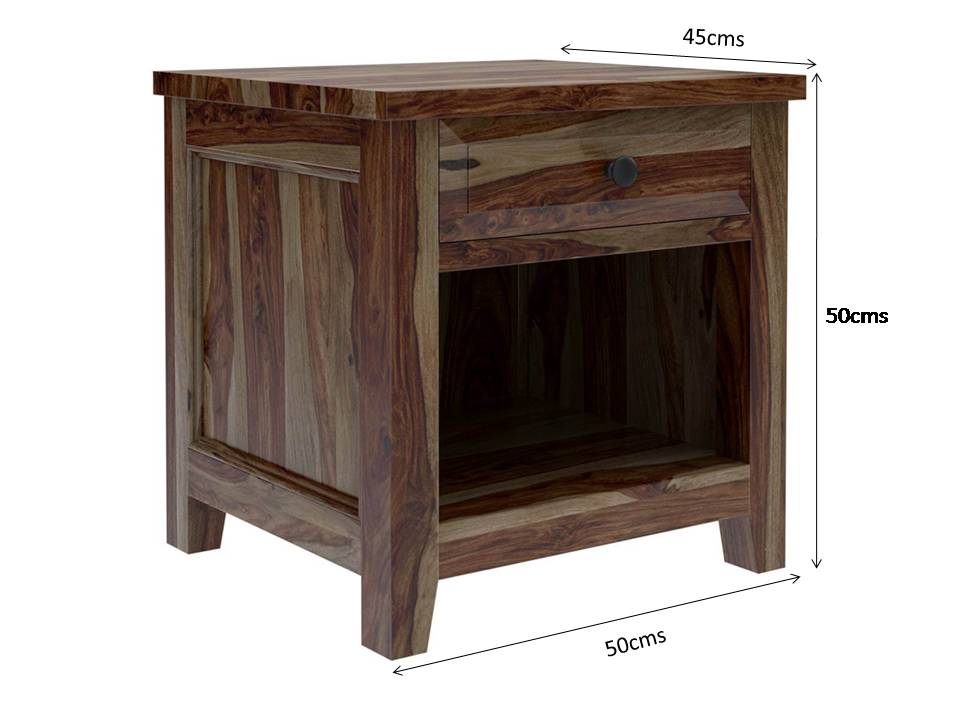 irvin solid wood bedside table in espresso finish