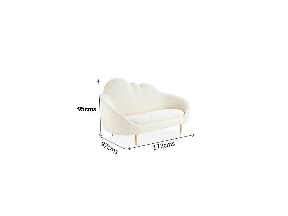 cloud settee in white colour
