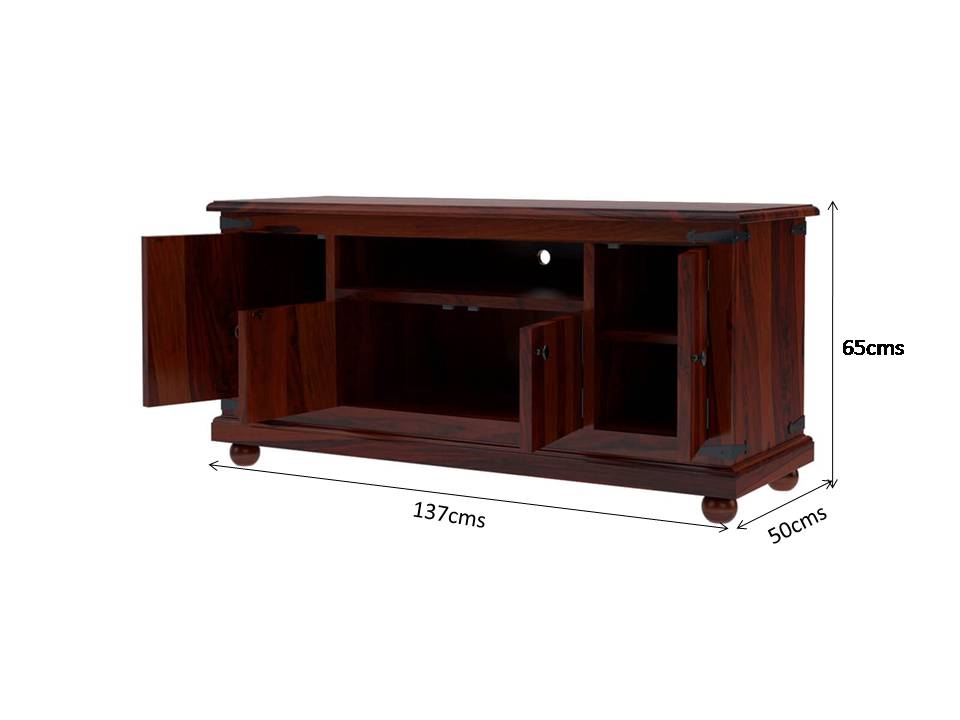 Matay solid wood TV unit in rosewood finish
