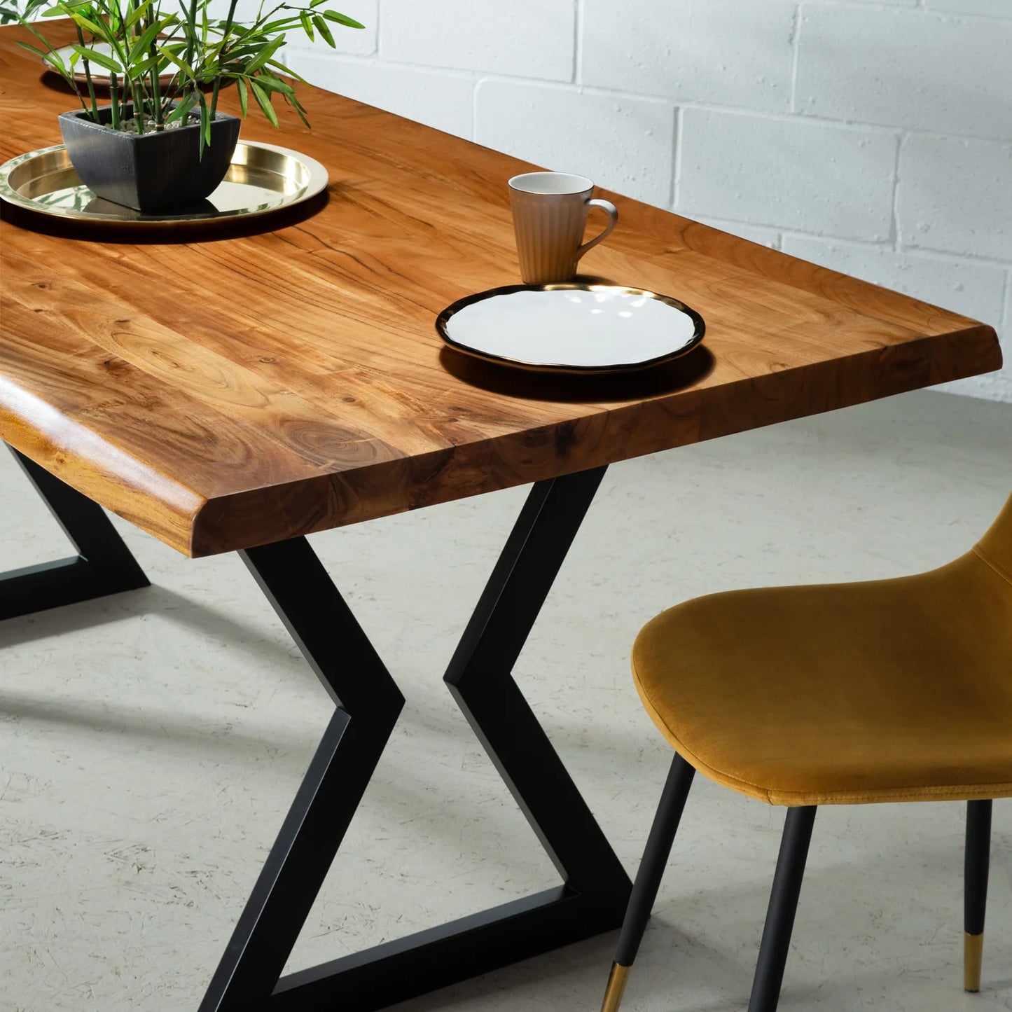 Biscay Live Edge Dining Table In Acacia Wood