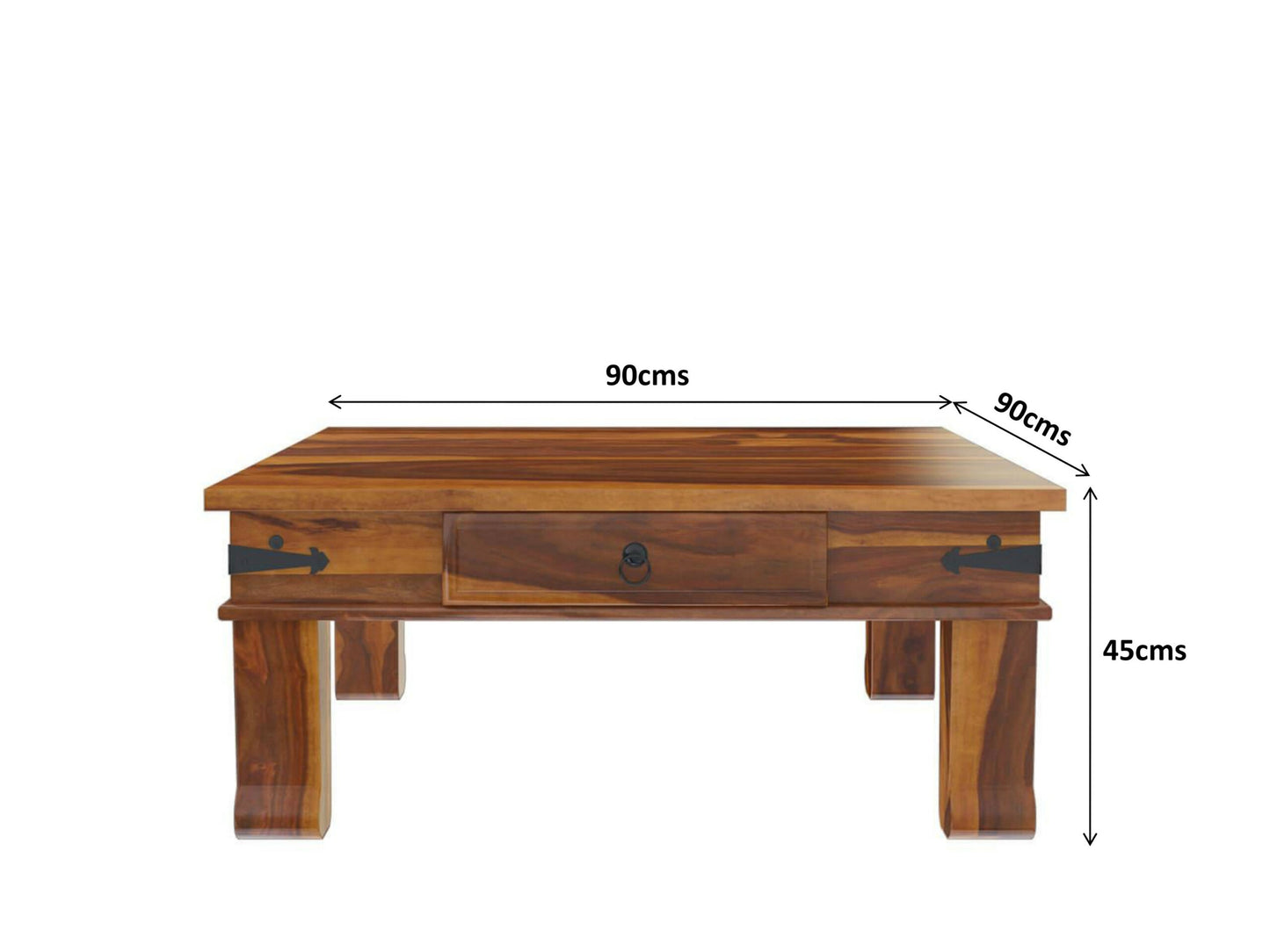 alan solid wood coffee table