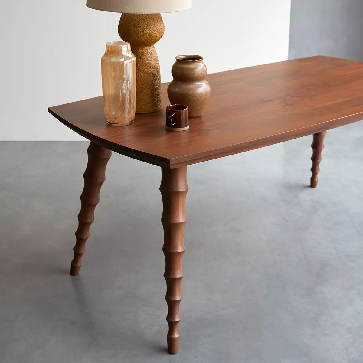 Kharad Paga Solid Wood Dining Table In Natural Finish