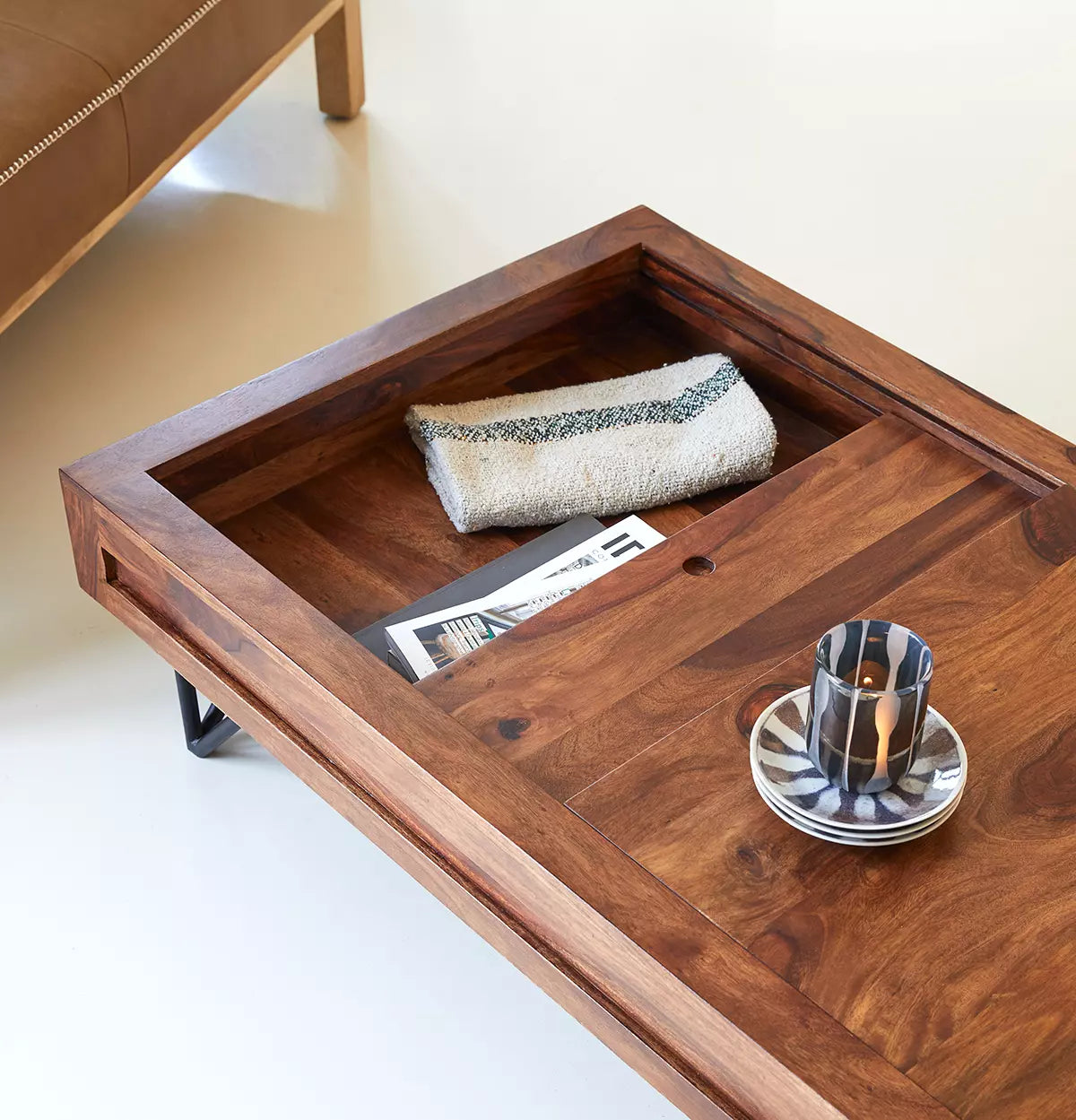 parker solid wood coffee table