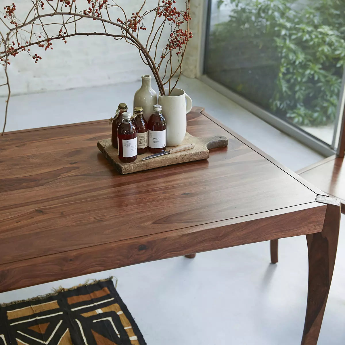 Ori Luna Solid Wood Dining Table In Natural Finish