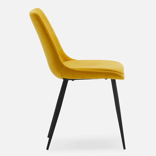 pilo dining chair without arms in yellow colour