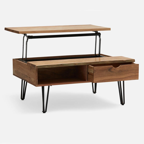 nikolas solid wood coffee table