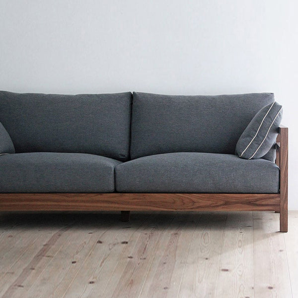 richie 2 seat wooden sofa