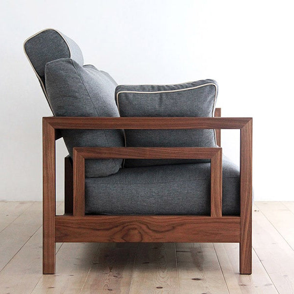 richie 2 seat wooden sofa