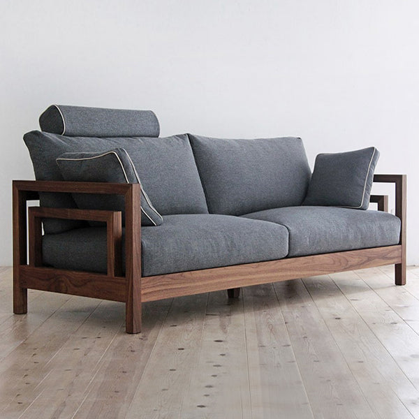 richie 2 seat wooden sofa