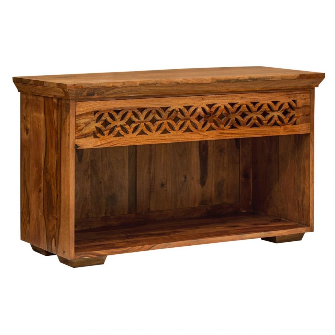 rotera solid wood shoe rack in natural finish