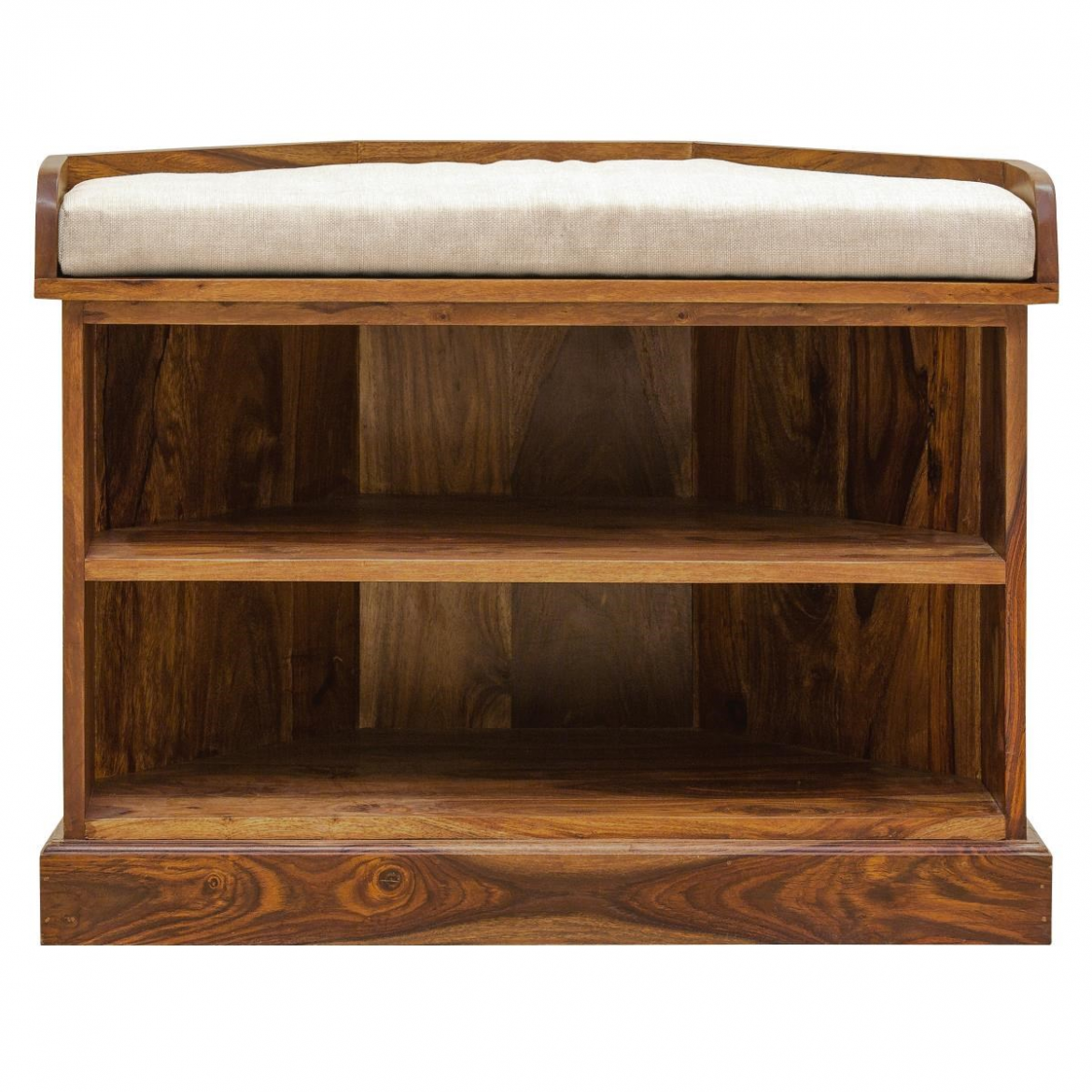 tali solid wood shoe rack in natural finish