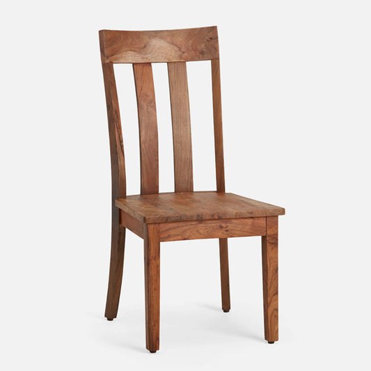 dogli solid wood dining chair in natural finish
