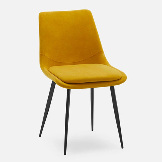 pilo dining chair without arms in yellow colour