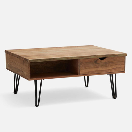 nikolas solid wood coffee table