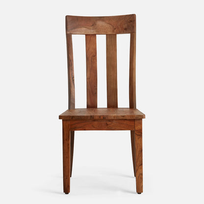 dogli solid wood dining chair in natural finish