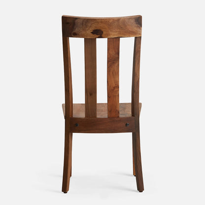dogli solid wood dining chair in natural finish