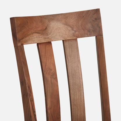 dogli solid wood dining chair in natural finish