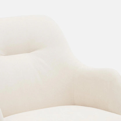 king niksa rocking chair in white fabric