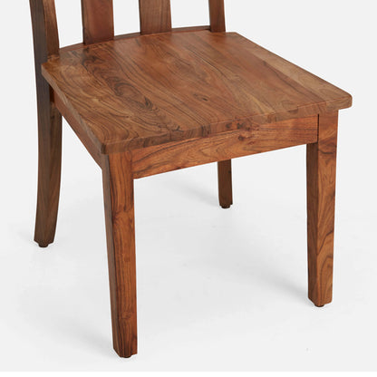 dogli solid wood dining chair in natural finish