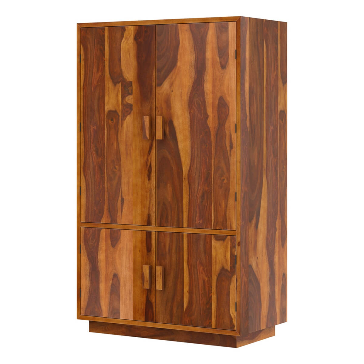 aura solid wood wardrobe in natural finish