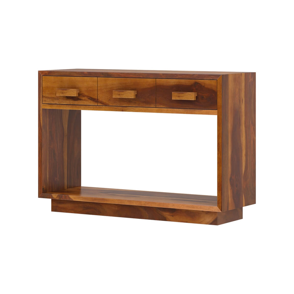 aura solid wood console table
