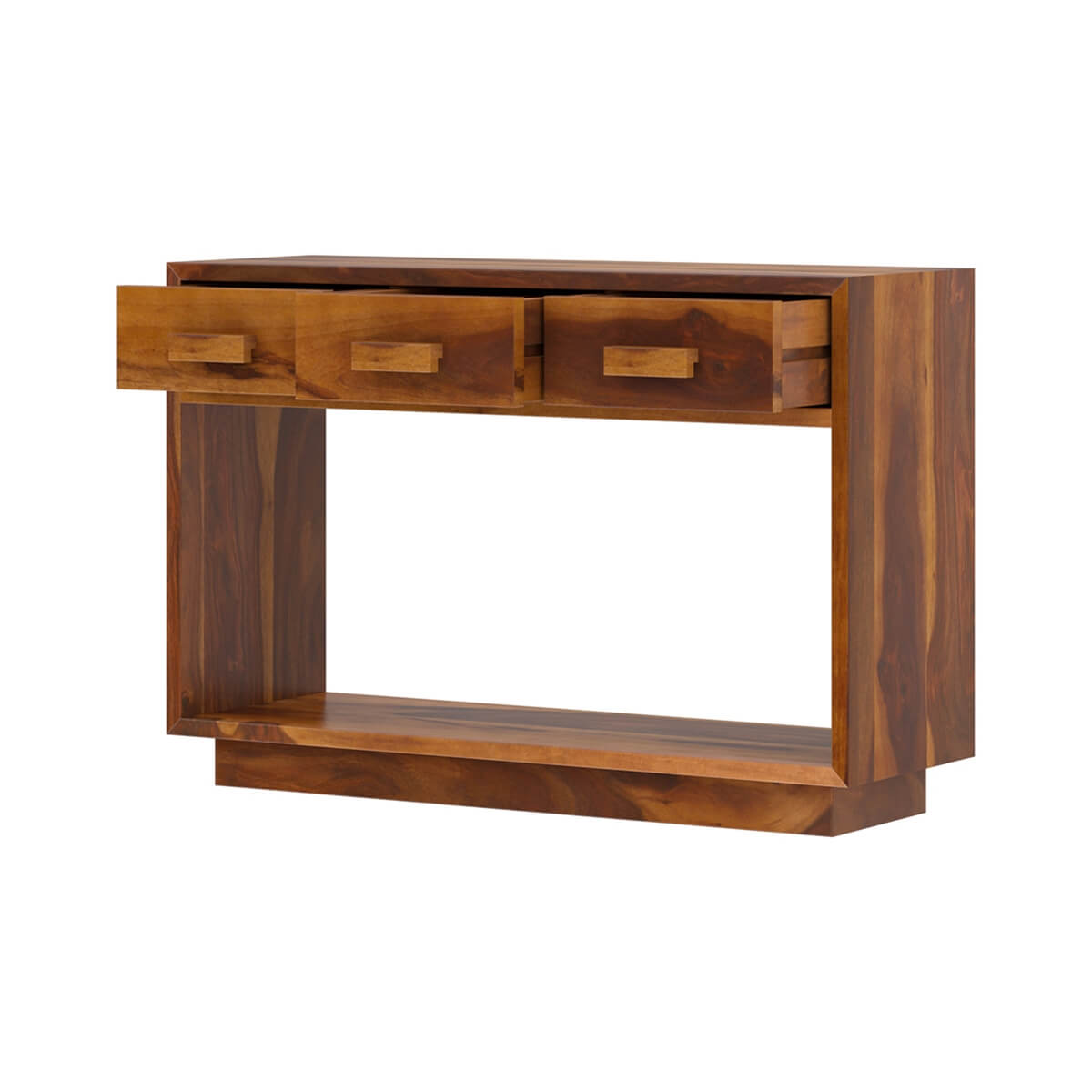 aura solid wood console table