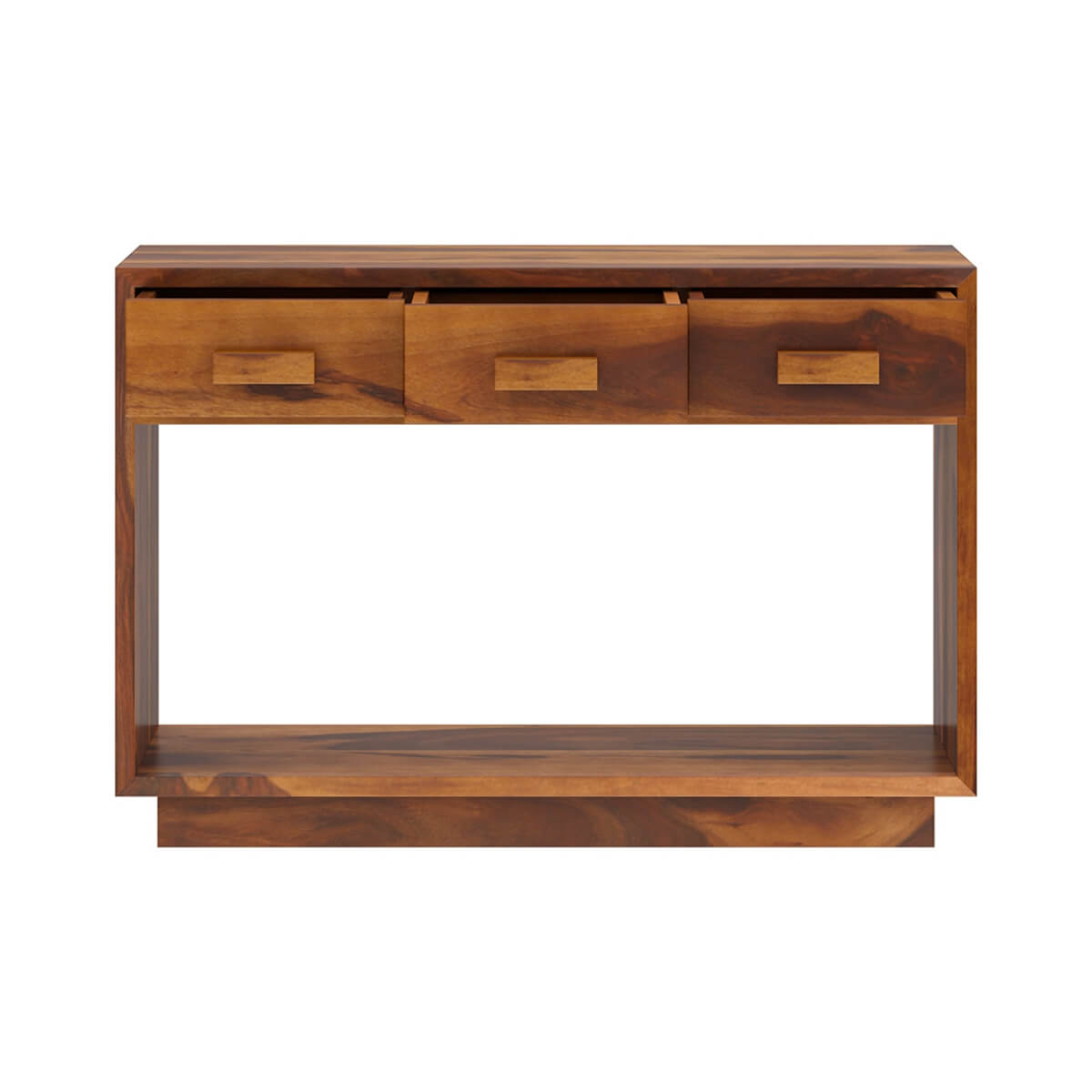 aura solid wood console table