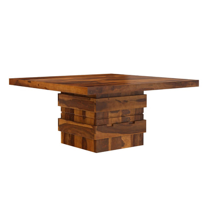 Louis Solid Wood Dining Table Set With 8 Chairs In Natural Finish