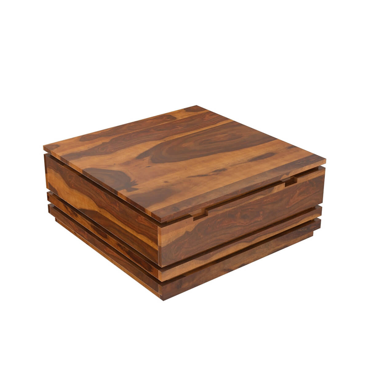 roney storage coffee table in natural finish