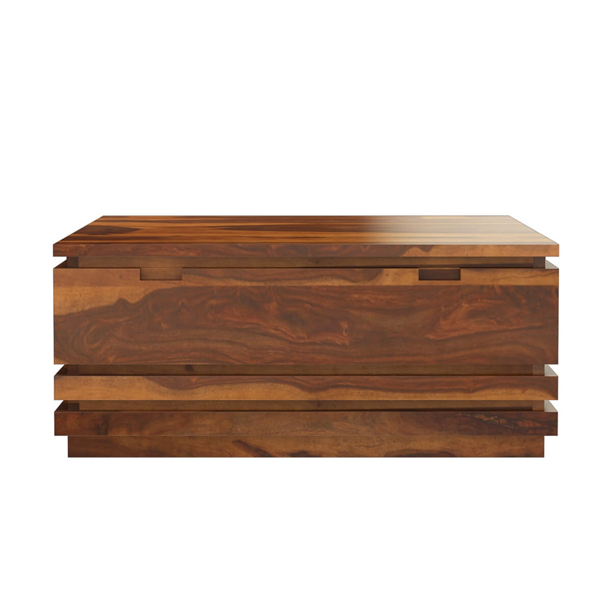 roney storage coffee table in natural finish