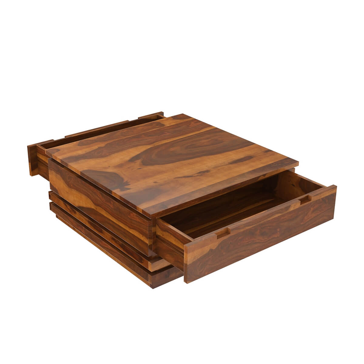 roney storage coffee table in natural finish