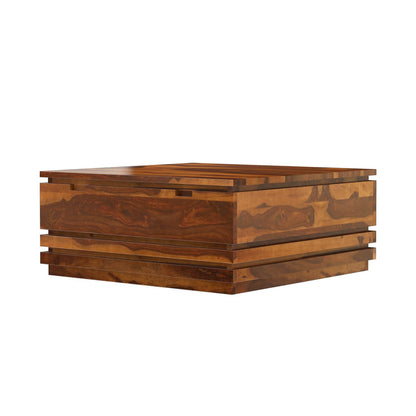 roney storage coffee table in natural finish