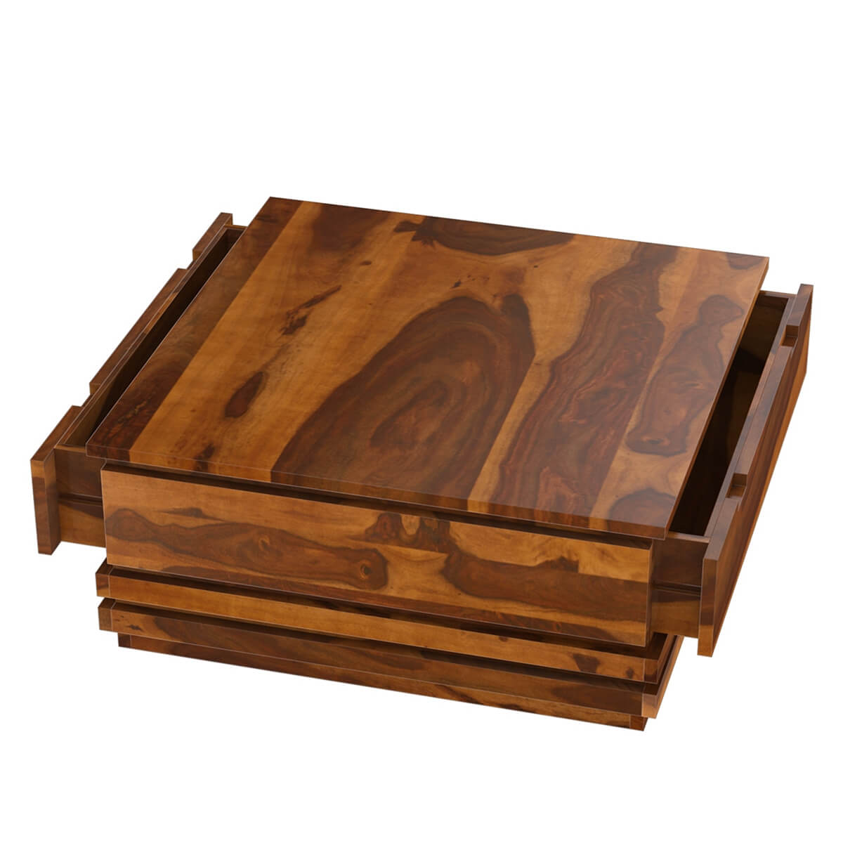 roney storage coffee table in natural finish
