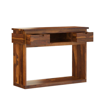 roney solid wood console table