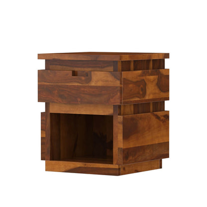 roney solid wood end table