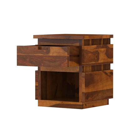 roney solid wood end table