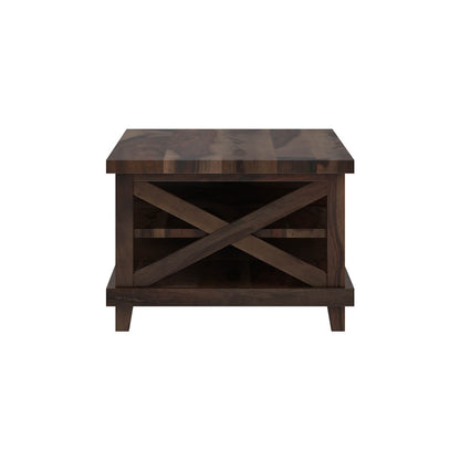 Cross solid wood coffee table