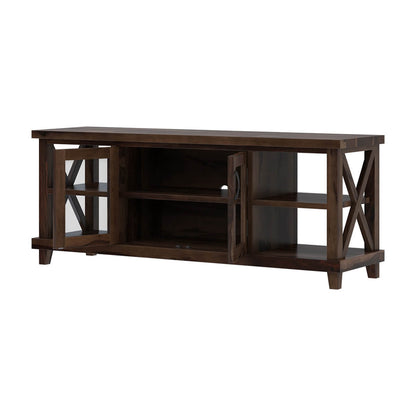 cross solid wood tv unit