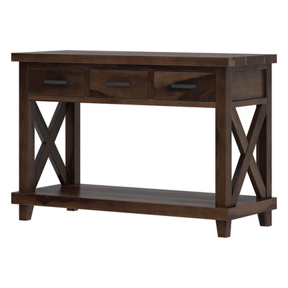 cross solid wood console table