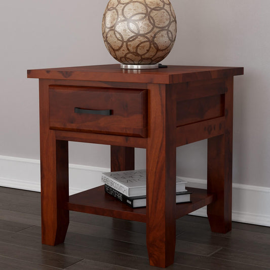 rishiya solid wood bedside table