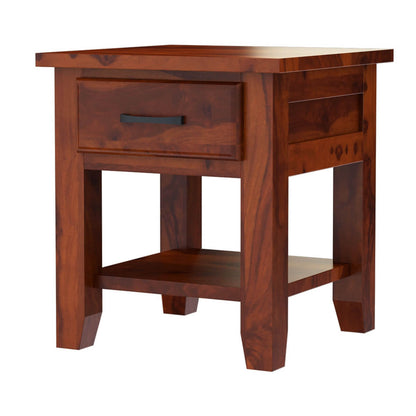 rishiya solid wood bedside table