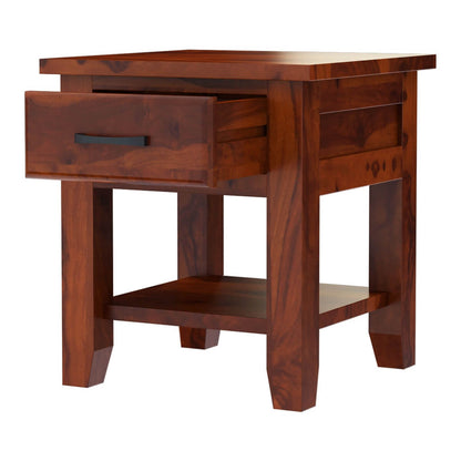 rishiya solid wood bedside table